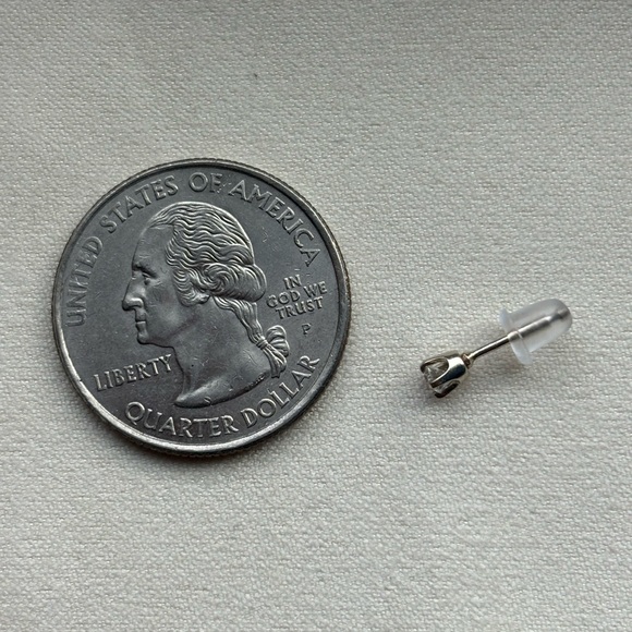 14k Diamond Solitaire Stud Earring - Single - Picture 8 of 8